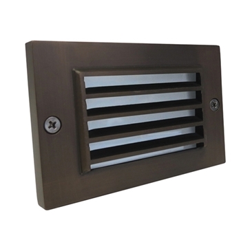 Universal Lighting Systems Louvered Step Light - Weathered Brass