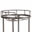 Alfresco Compass 20" Round Marble Mosaic Outdoor Serving Cart With Wine Holders