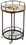 Alfresco Notre Dame 20" Round Marble Mosaic Outdoor Serving Cart With Wine Holders