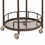 Alfresco Notre Dame 20" Round Marble Mosaic Outdoor Serving Cart With Wine Holders