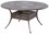  Alfresco Naples Wicker Dining Height Set With 60" Round Cast Aluminum Table And Chairs