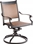 Alfresco Pilot All Weather Wicker Swivel Dining Arm Chairs