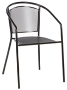 Alfresco Martini Café Stackable Dining Chair - Black Patent Finish - Set Of 4 Chairs