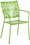 Alfresco Martini 3 Piece Bistro Set In Key Lime Finish With 27.5" Round Bistro Table And 2 Stackable Bistro Chairs