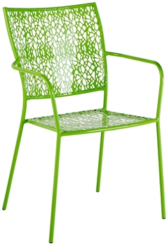 Alfresco Martini Stackable Bistro Chair In Key Lime Green - Set Of 2