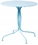 Alfresco Martini 3 Piece Bistro Set In Sky Blue Finish With 27.5" Round Bistro Table And 2 Stackable Bistro Chairs