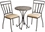 Alfresco Vulcano Mosaic 3 Piece Bistro Set With 24" Round Bistro Table And 2 Bistro Chairs
