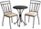 Alfresco Ponza Granite 3 Piece Bistro Set With 24" Round Granite Top Bistro Table And 2 Bistro Chairs