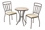 Alfresco Boracay 3 Piece Bistro Set With 24" Round Ceramic Top Bistro Table And 2 Bistro Chairs