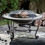 Alfresco Shannon 33.5" Round Wood Burning Fire Pit With Decorative Surround
