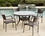 Alfresco Tutto All Weather Wicker Set With 48" Round Dining Table and 4 Dining Arm Chairs