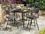 Alfresco Tutto All Weather Wicker Bar Height Set With 36" Square Bar Height Dining Table and 4 Swivel Bar Arm Chairs