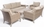 Alfresco Cornwall Woven Wood Deep Seating Conversation Set With Sunbrella Cast Shale Cushions