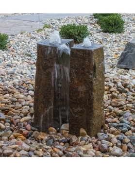 AquaBella 2 Piece Split Polished Basalt Fountain Kit- 24"H