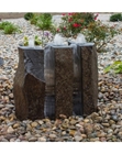 AquaBella 3 Piece Split Polished Basalt Fountain Kit- 24"h