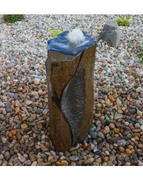 AquaBella Horizontal Cut Polished Basalt Fountain KitSwirl Cut Polished Basalt Fountain Kit- 36"h